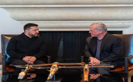 الملك يستقبل الرئيس الأوكراني في عمان