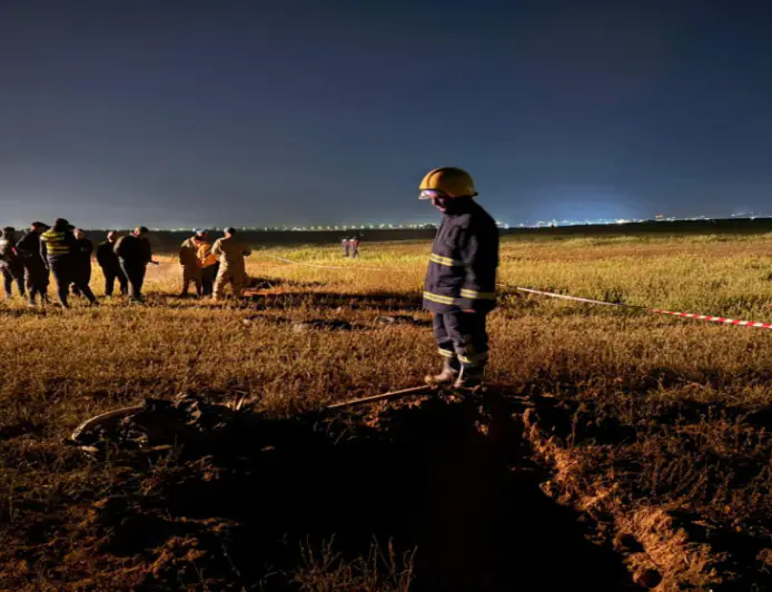 سقوط شظايا في منطقة خالية بالرمثا