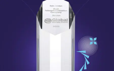 زين الأردن تحصل على جائزة أفضل شركة اتصالات ضمن جوائز Global Business Outlook Awards العالمية
