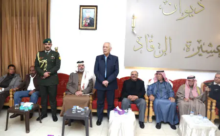 مندوبا عن الملك وولي العهد.. العيسوي يعزي عشيرتي الرقاد والمعايطة