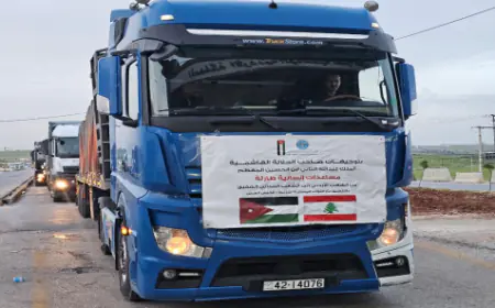 بتوجيهات ملكية.. الأردن يرسل قافلة مساعدات جديدة إلى لبنان