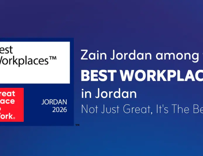تصنيف شركة زين ضمن (أفضل أماكن العمل في الأردن) لعام 2026