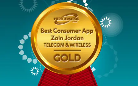 زين الأردن تحصد جائزة (أفضل تطبيق) ضمن جوائز Merit Awards 2026 عن تطبيقها  Zain Jo