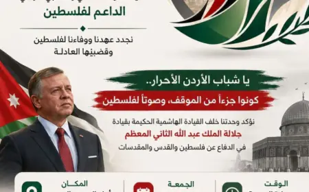 فعاليات شعبية تدعو لمسيرة حاشدة إحياء لذكرى النكبة دعما لفلسطين والوصاية الهاشمية