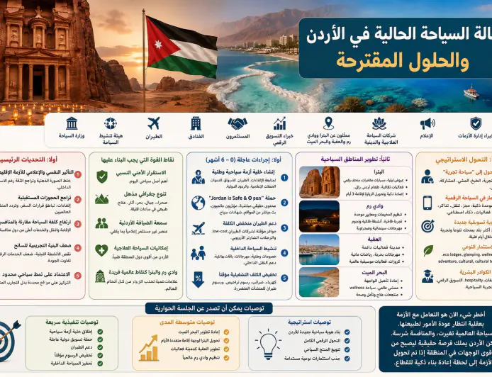 حالة السياحة الحالية في الأردن والحلول المقترحة