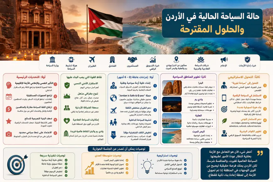 حالة السياحة الحالية في الأردن والحلول المقترحة