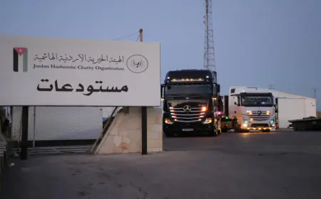 الأردن يسير قافلة إغاثية سادسة إلى لبنان تضم 28 شاحنة مساعدات