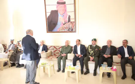 مندوبا عن الملك وولي العهد...العيسوي يعزي عشيرة الزبن/ بني صخر