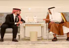 ولي العهد يقدم العزاء إلى أمير دولة قطر بوفاة الشيخ حمد