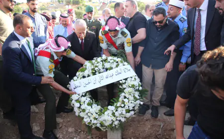العيسوي يشارك في تشييع جثمان مدير الدفاع المدني الأسبق وينقل تعازي الملك وولي العهد لذويه
