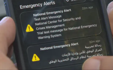 (إدارة الأزمات) يواصل اختبار نظام الرسائل التحذيرية الوطني في 6 محافظات