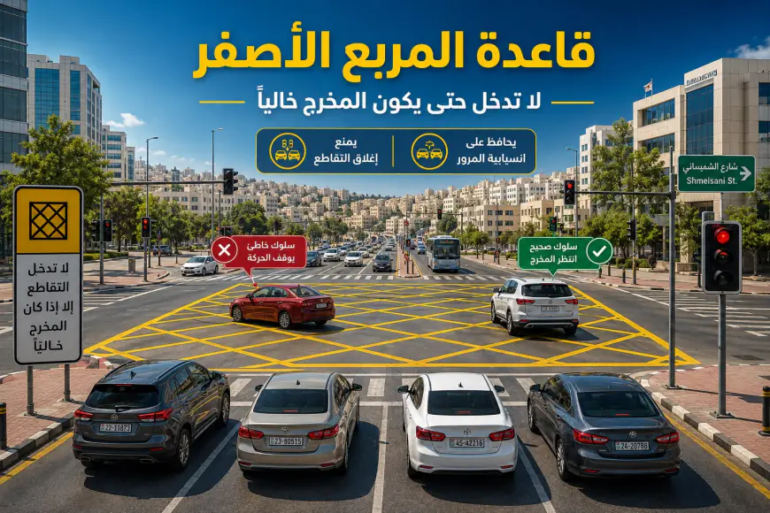 جودة يكتب: قاعدة المربع الأصفر… لا تدخل التقاطع حتى يكون المخرج خاليًا